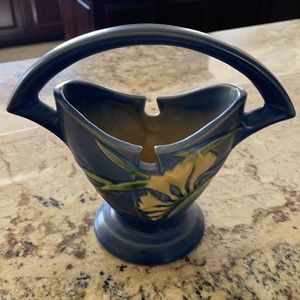 Roseville pottery vase. Chip on lower edge